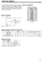Datasheet HD74LS641 manufacturer Hitachi